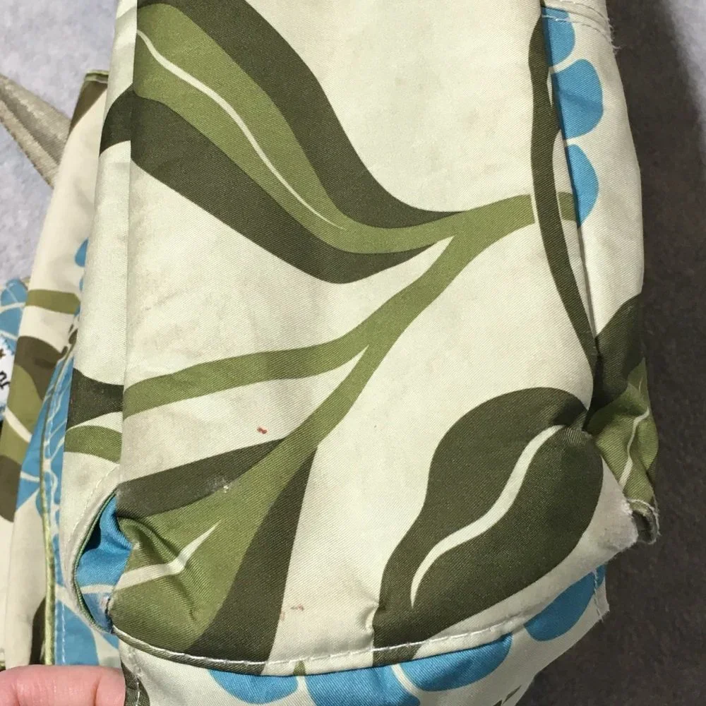 Ju Ju Be Diaper Bag Changing Pad Crossbody Strap Green Blue Marvelous Mums - Picture 13 of 14